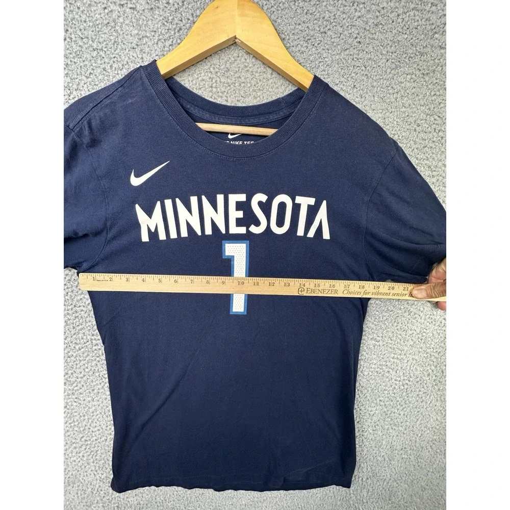 Anthony Edwards #1 Minnesota Timberwolves T Shirt Adult Small Blue - Picture 5 of 8